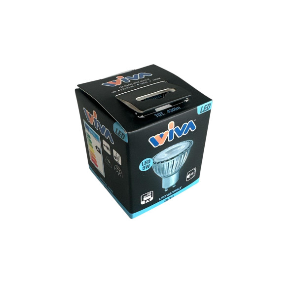 Led gu10 5w 4000k silver shape